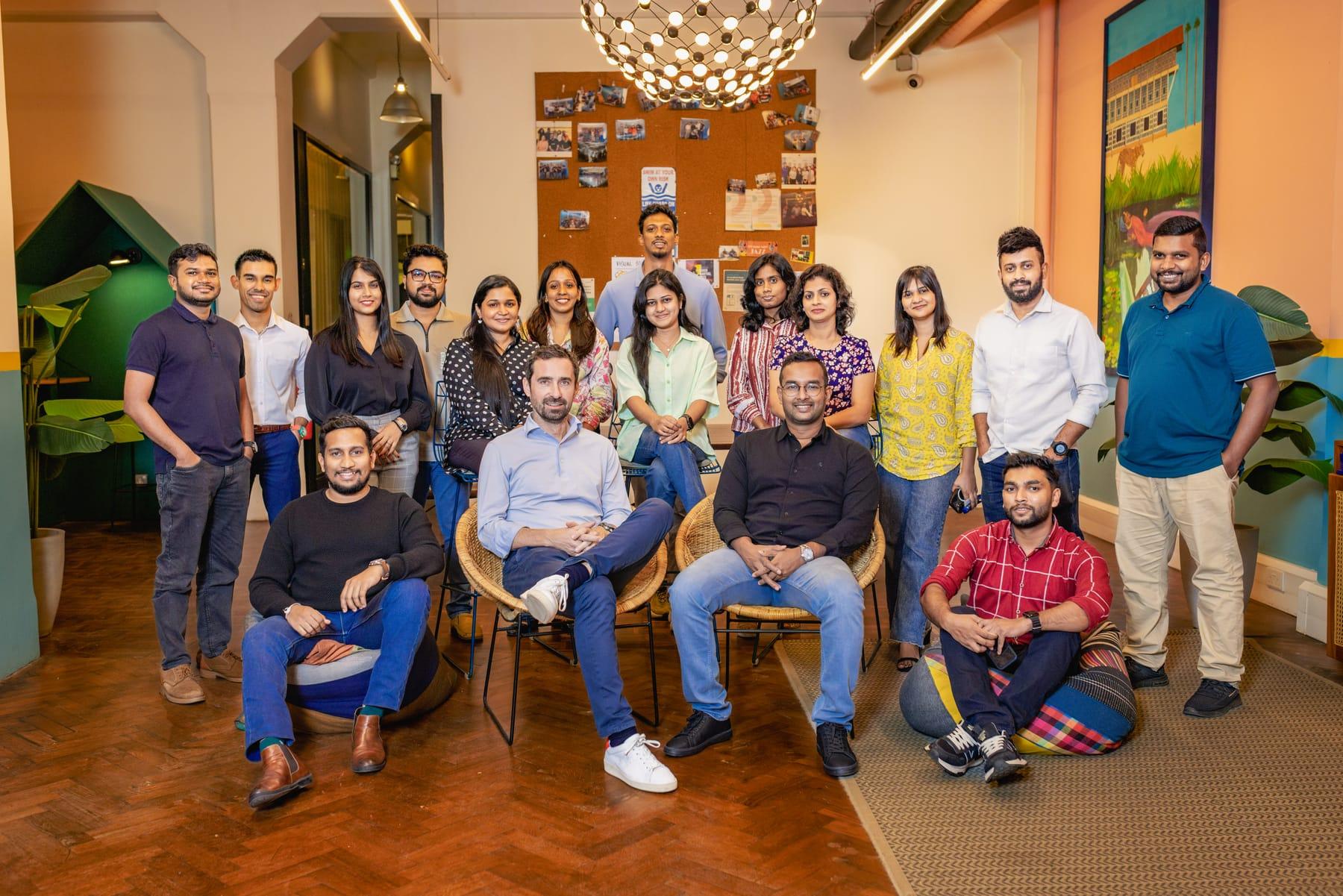 The Raketman team gathered in the lounge at Hatch, Colombo